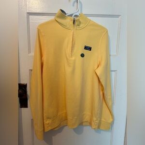 NWT Medium L.L. Bean Men's Zip-Up Sweater in Bright Yellow